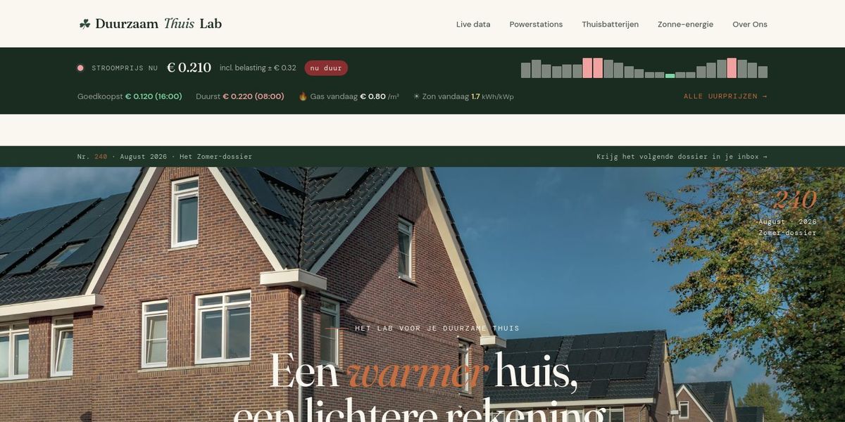 Schermafbeelding van DuurzaamThuisLab