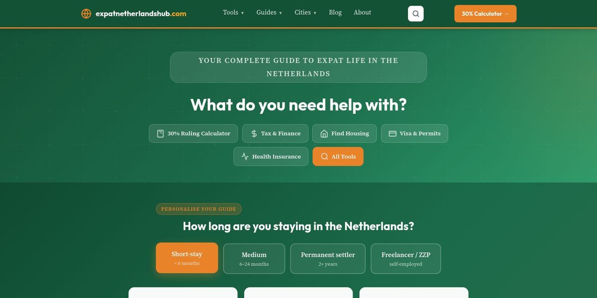 Schermafbeelding van Expat Netherlands Hub